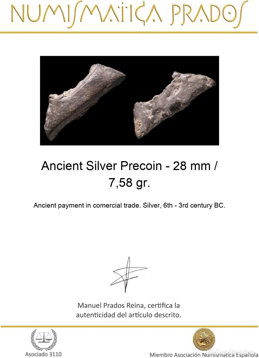 Monedas antiguas: Ancient Silver Precoin - 28 mm / 7,58 gr. - Foto 2