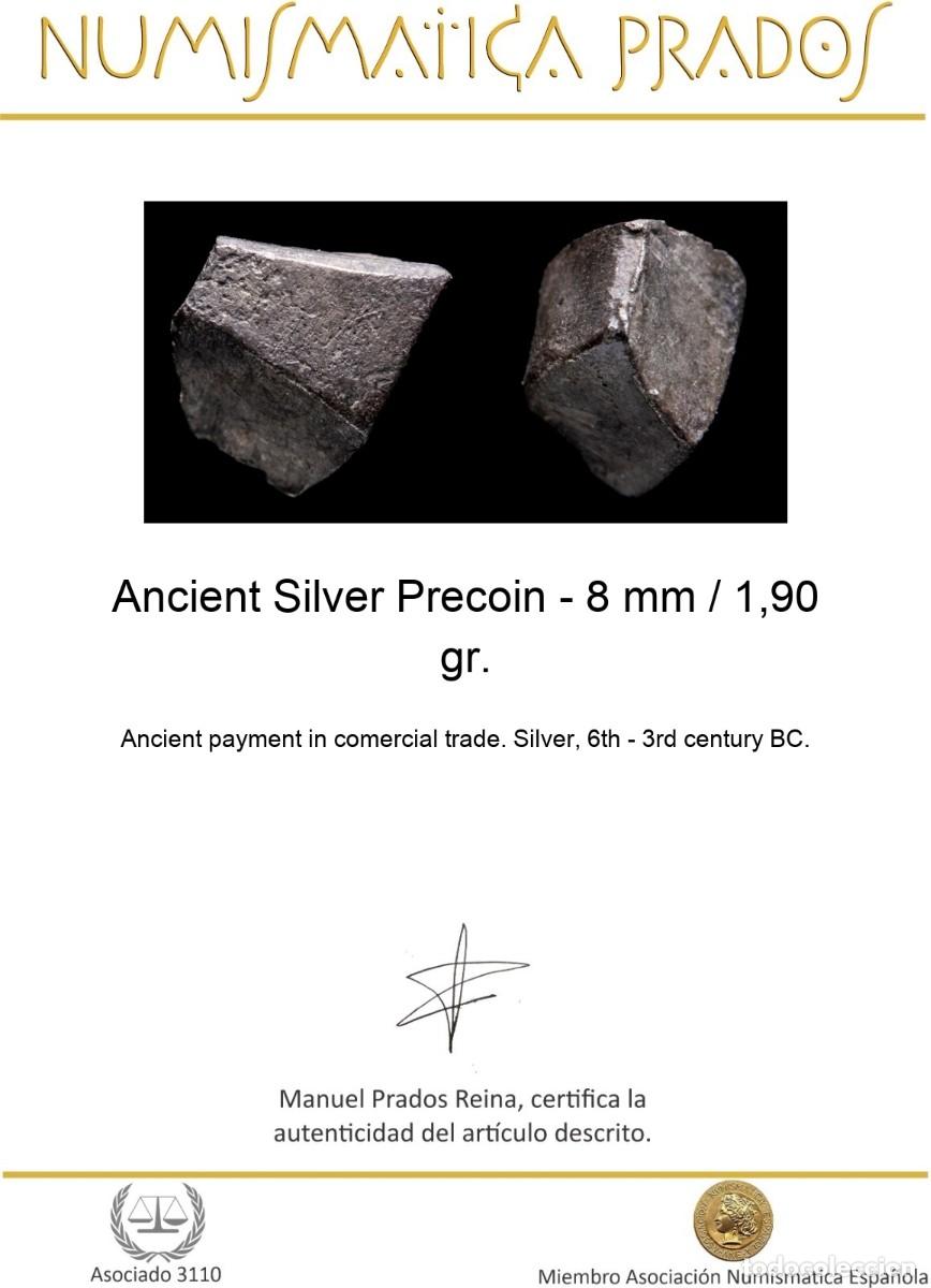 Monedas antiguas: Ancient Silver Precoin - 8 mm / 1,90 gr. - Foto 2