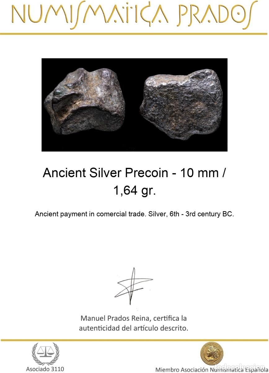 Monedas antiguas: Ancient Silver Precoin - 10 mm / 1,64 gr. - Foto 2