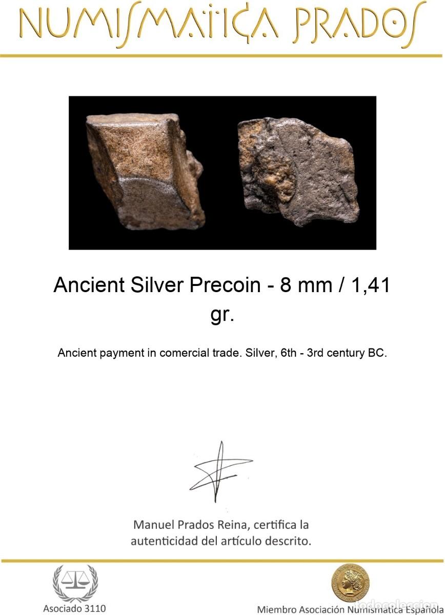 Monedas antiguas: Ancient Silver Precoin - 8 mm / 1,41 gr. - Foto 2