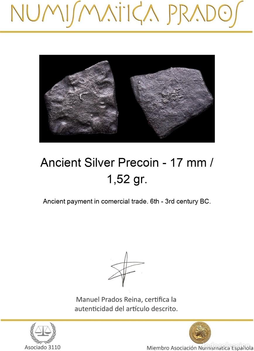 Monedas antiguas: Ancient Silver Precoin - 17 mm / 1,52 gr. - Foto 2