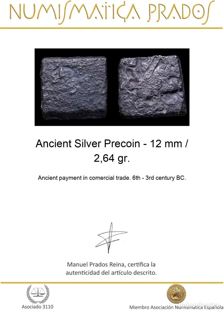 Monedas antiguas: Ancient Silver Precoin - 12 mm / 2,64 gr. - Foto 2