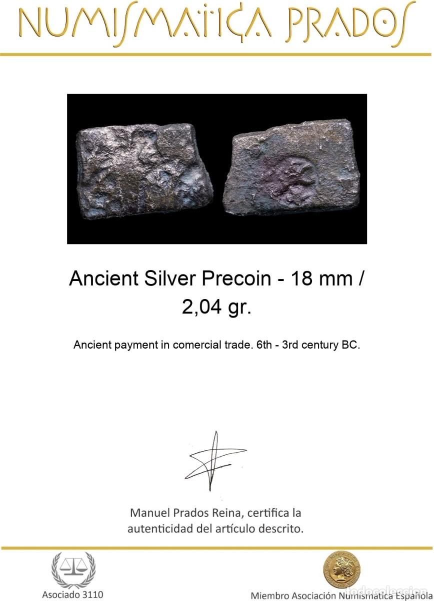 Monedas antiguas: Ancient Silver Precoin - 18 mm / 2,04 gr. - Foto 2