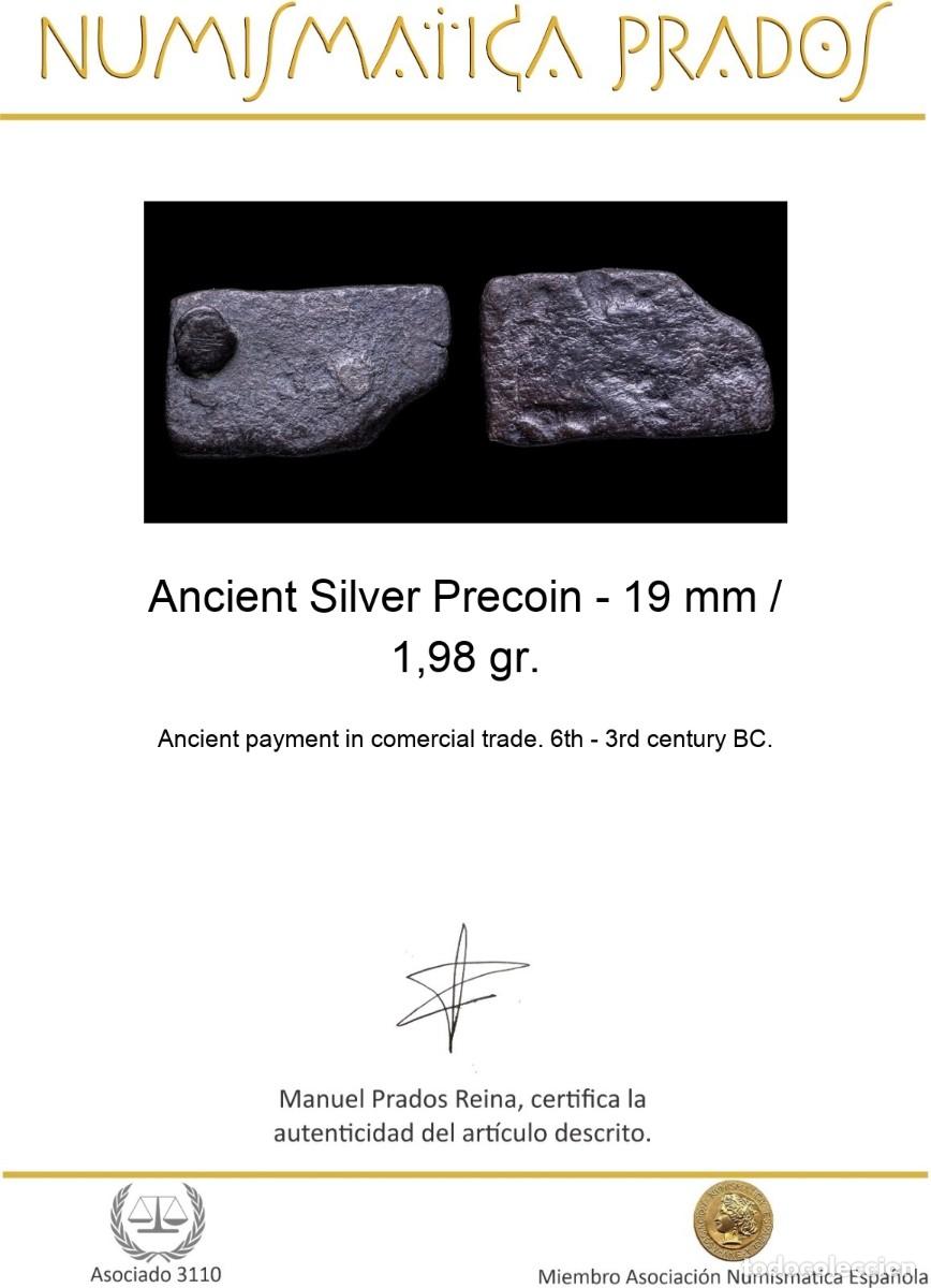 Monedas antiguas: Ancient Silver Precoin - 19 mm / 1,98 gr. - Foto 2