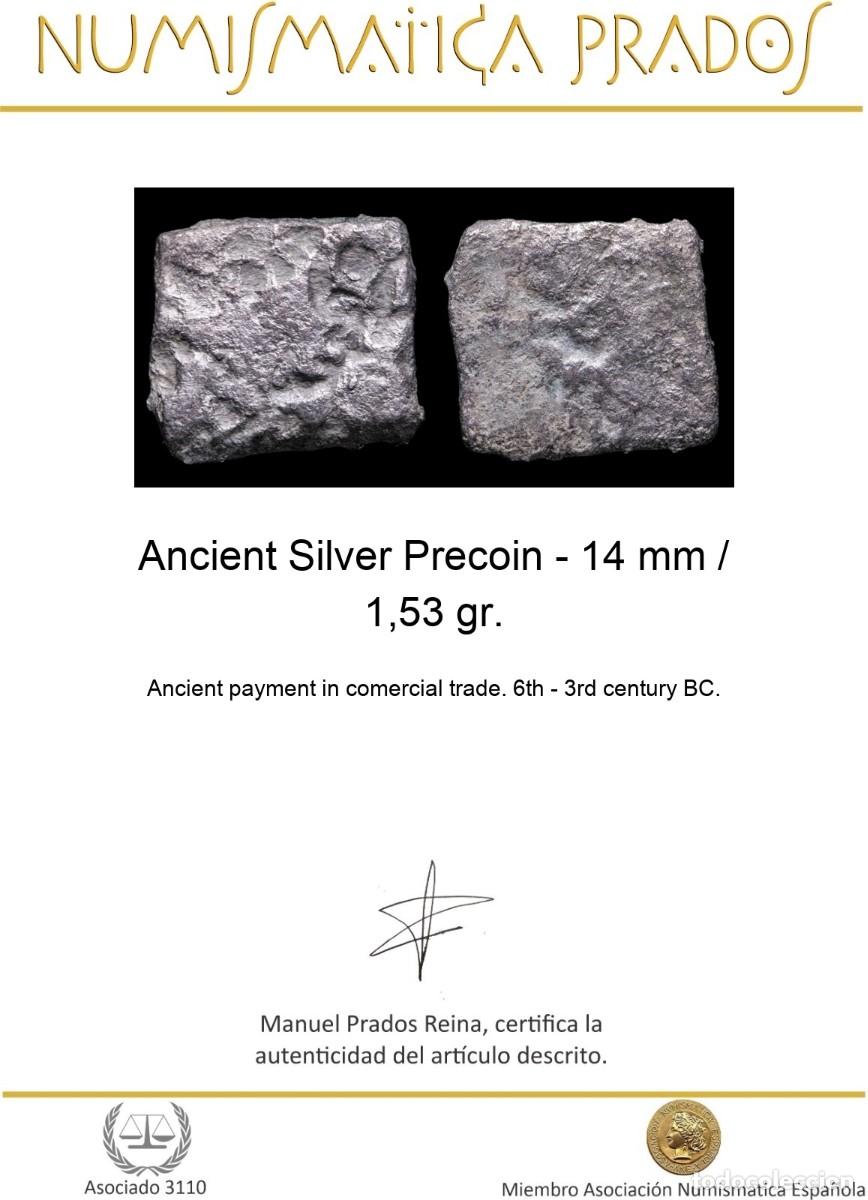 Monedas antiguas: Ancient Silver Precoin - 14 mm / 1,53 gr. - Foto 2