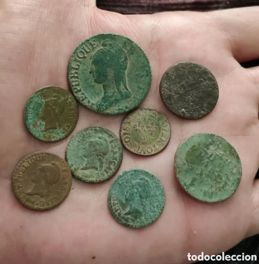 Monedas antiguas: 8 Monedas Francesas Medievales