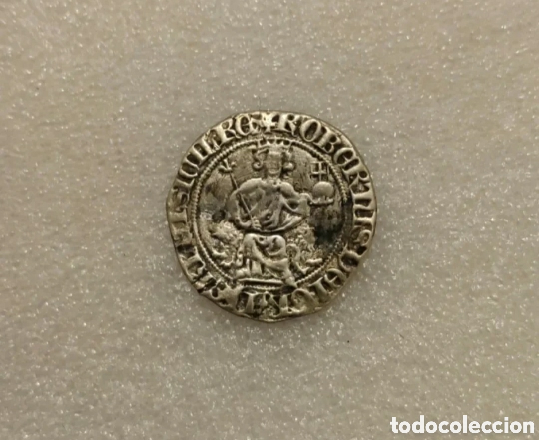 Monedas antiguas: Moneda medieval de plata tipo Gigliato