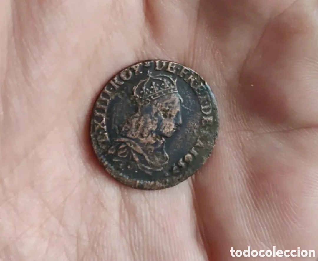 Monedas antiguas: Francia Luis XIV Liard 1657 Caen