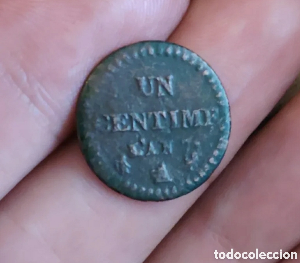 Monedas antiguas: 1 C&eacute;ntimo 1&ordf; Rep&uacute;blica Francesa 1871 - Foto 2