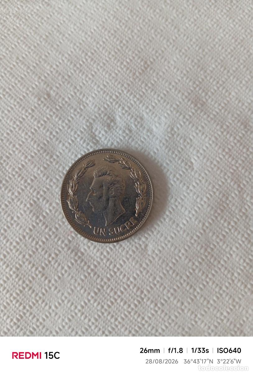 Monedas antiguas: Moneda de un sucre Republica del Ecuador