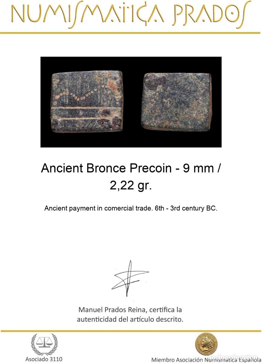 Monedas antiguas: Ancient Bronce Precoin - 9 mm / 2,22 gr. - Foto 2