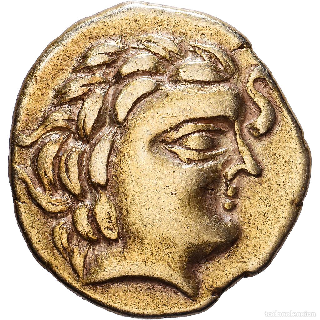 Monedas antiguas: [#982586] Gaul, Aulerci Cenomani, 1/4 Stater, 2nd century BC, Oro, MBC, Delestr&eacute;e:2156