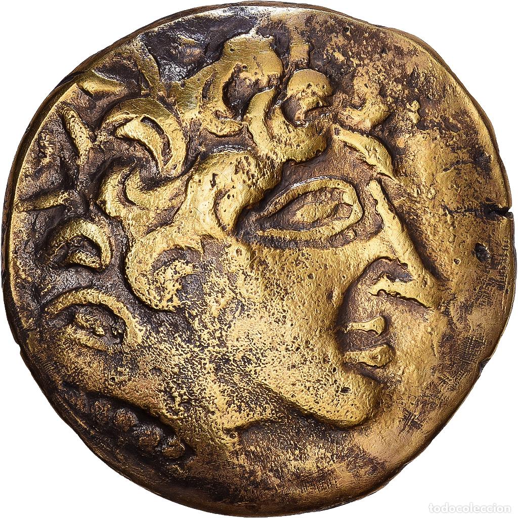 Monedas antiguas: [#1546345] Gaul, Carnutes, Stat&egrave;re &agrave; la lyre, Ist century BC, Oro, MBC, Delestr&eacute;e:2531