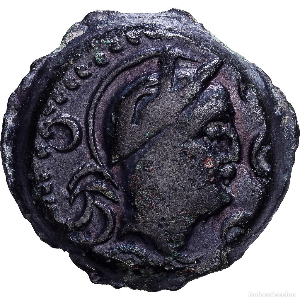 Monedas antiguas: [#1546340] Gaul, Parisii, Bronze &AElig;, 1st century BC, Bronce, MBC, Delestr&eacute;e:2503