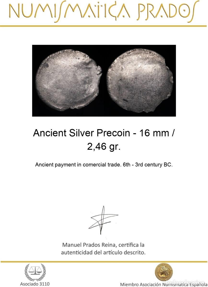 Monedas antiguas: Ancient Silver Precoin - 16 mm / 2,46 gr. - Foto 2