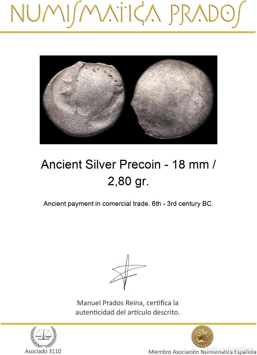 Monedas antiguas: Ancient Silver Precoin - 18 mm / 2,80 gr. - Foto 2