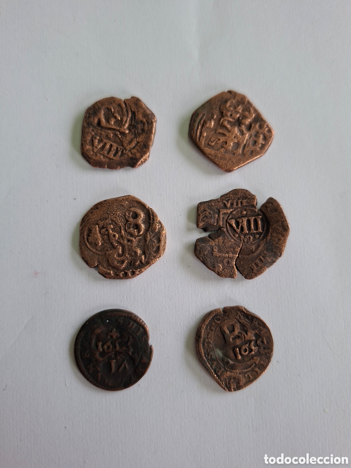 Monnaies Anciennes: Lote monedas antiguos resellos