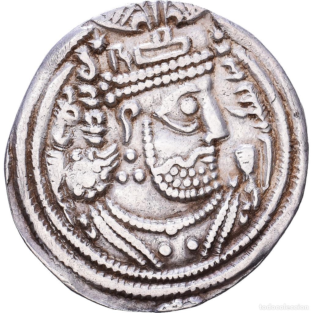 Monedas antiguas: [#1546921] Sasanian Kings, Khusrau II, Drachm, 623-624 (Year 34), AHM (Hamadan), Plata, MBC