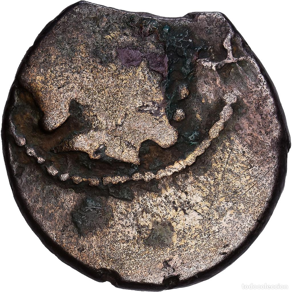 Monedas antiguas: [#1546711] Gaul, Pictones, Drachme au cavali&eacute; ail&eacute;, 120-80 BC, Poitiers, Plata, BC+