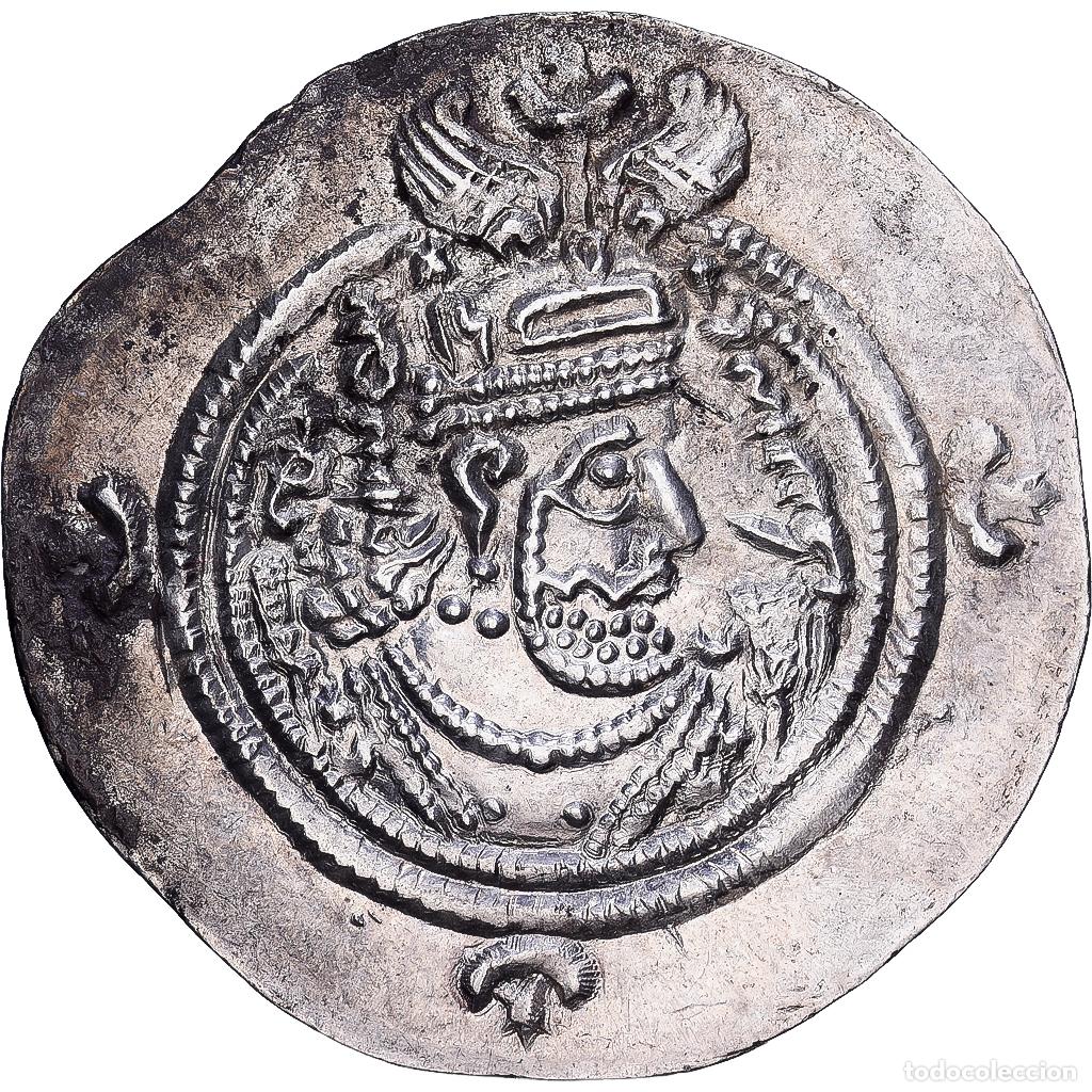 Monedas antiguas: [#1203267] Sasanian Kings, Khusrau II, Drachm, 626, YZ (Yazd), Plata, MBC+