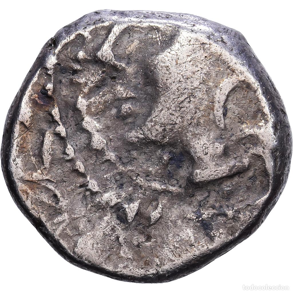 Monedas antiguas: [#1203331] Gaul, Lingones, Denier KALETEDOY, 80-50 BC, Plata, BC+