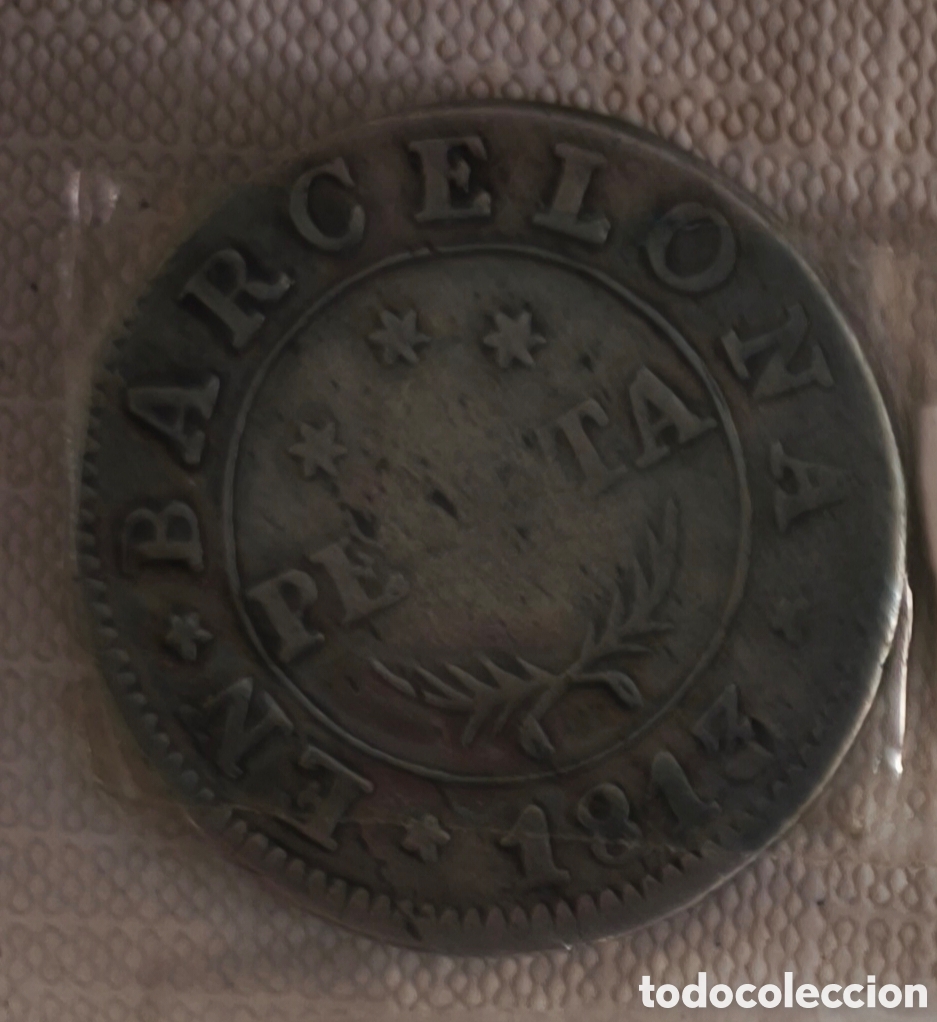Monedas antiguas: Moneda &Eacute;poca de Jos&eacute; I Bonaparte .1 Peseta acu&ntilde;ada en Barcelona