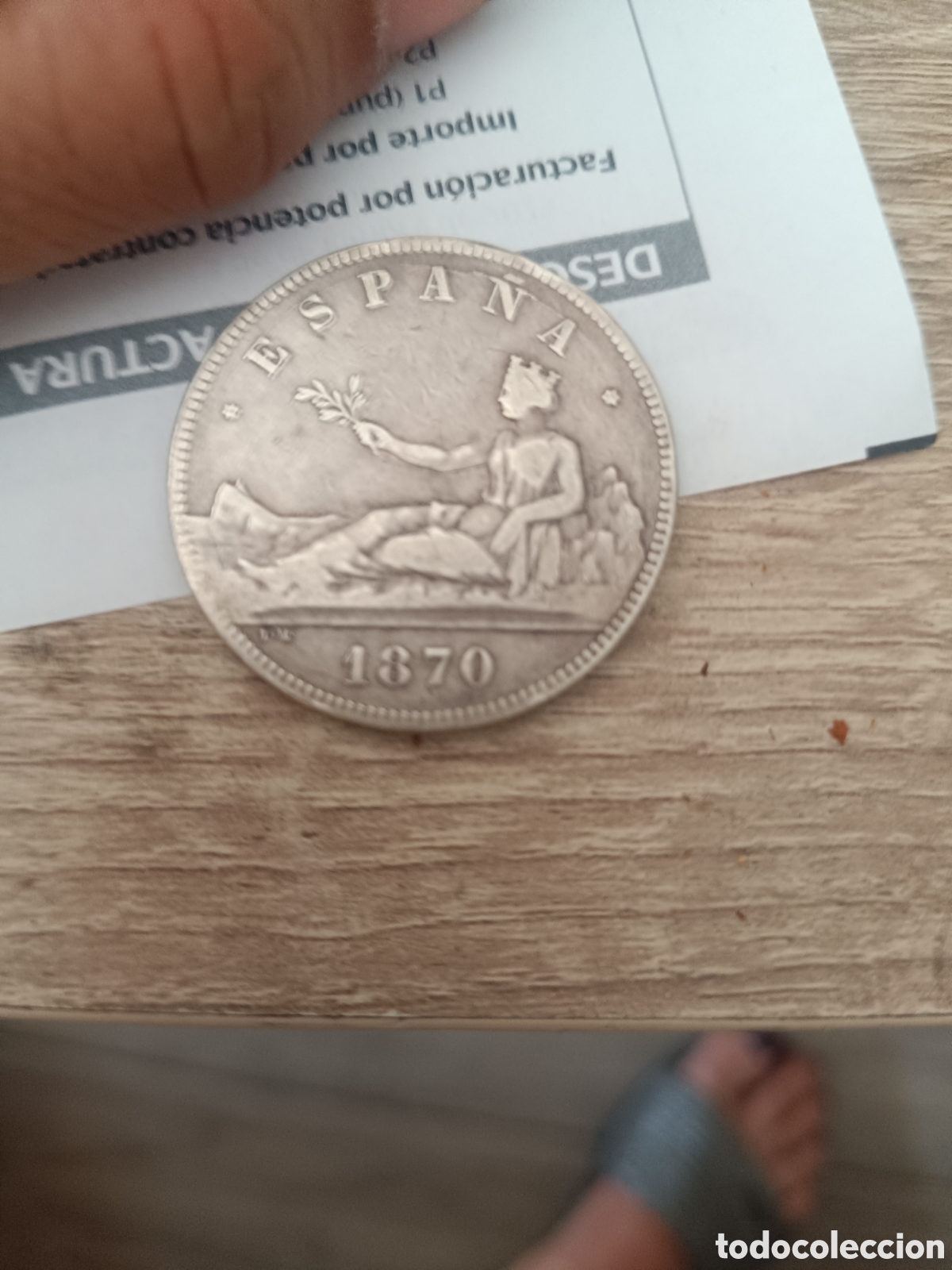 Monedas antiguas: 5 Pesetas Moneda con grabados - Foto 1
