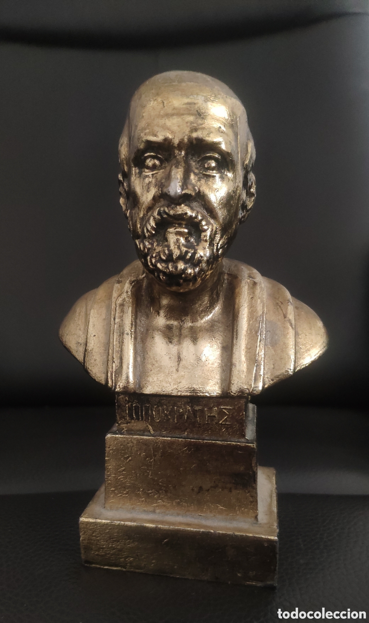 Monedas antiguas: Boston bronceHip&oacute;crates Padre Medicina Occidental Bronce Estatua Busto Juramento Hipocr&aacute;tico