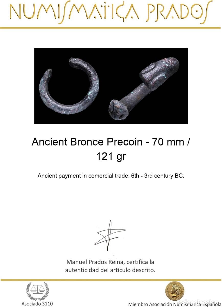 Monedas antiguas: Ancient Bronce Precoin - 70 mm / 121 gr - Foto 2