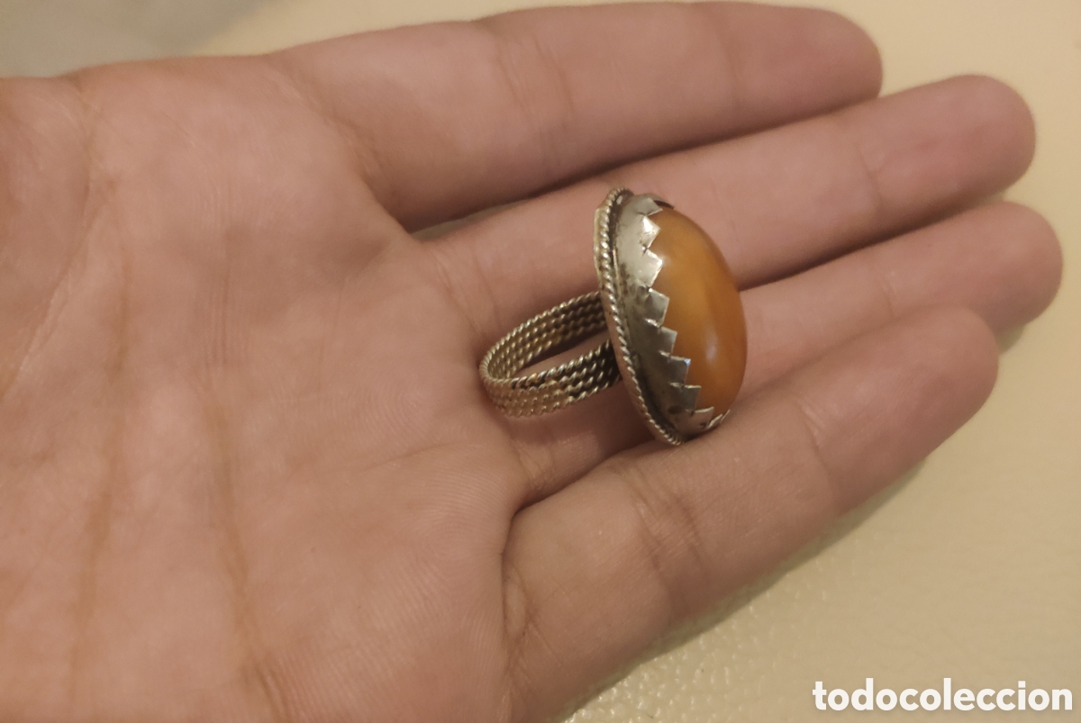 Monedas antiguas: Antiguo anillo artesanal bereber de plata ( Plata comprobada)
