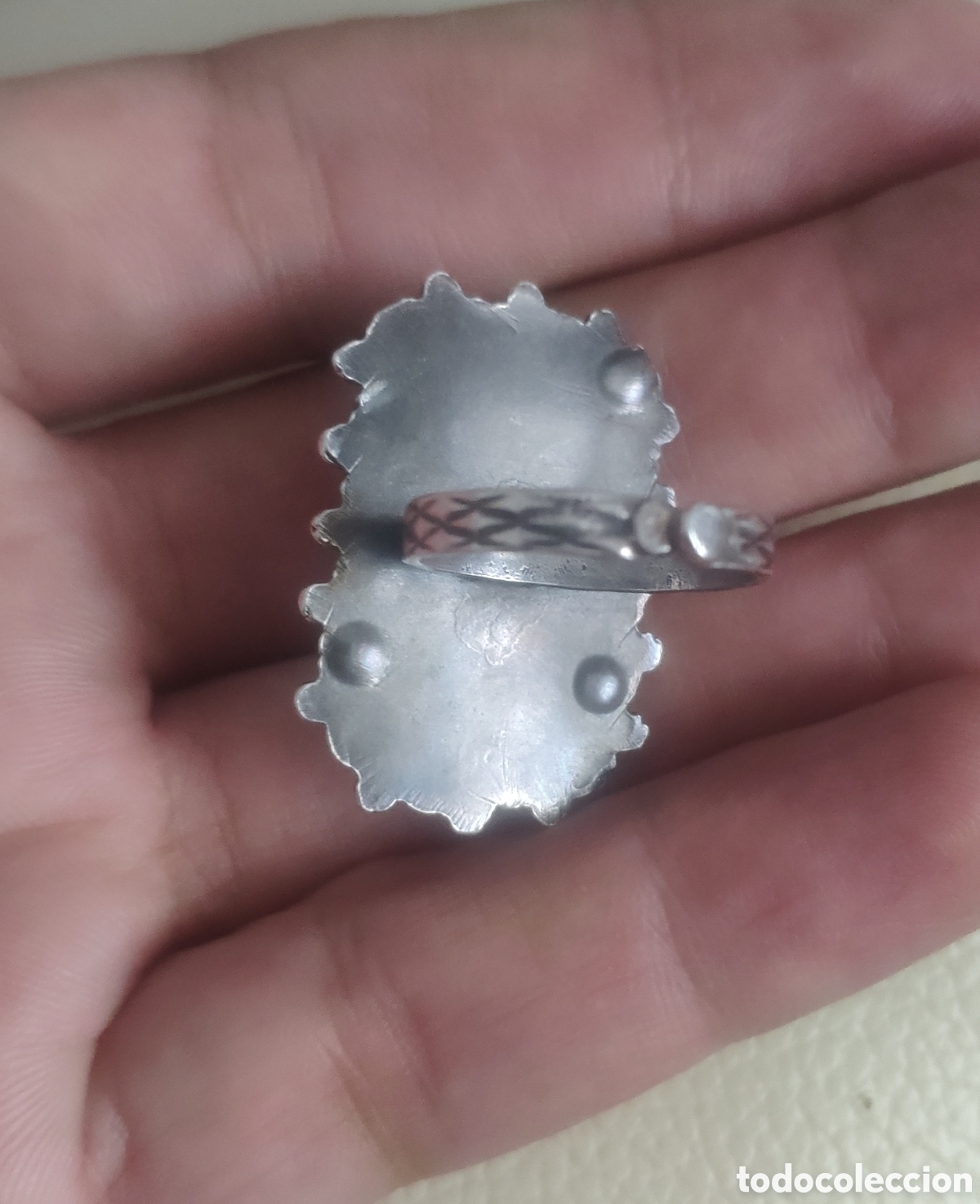 Monedas antiguas: Antiguo anillo artesanal bereber de plata ( Plata comprobada) - Foto 5