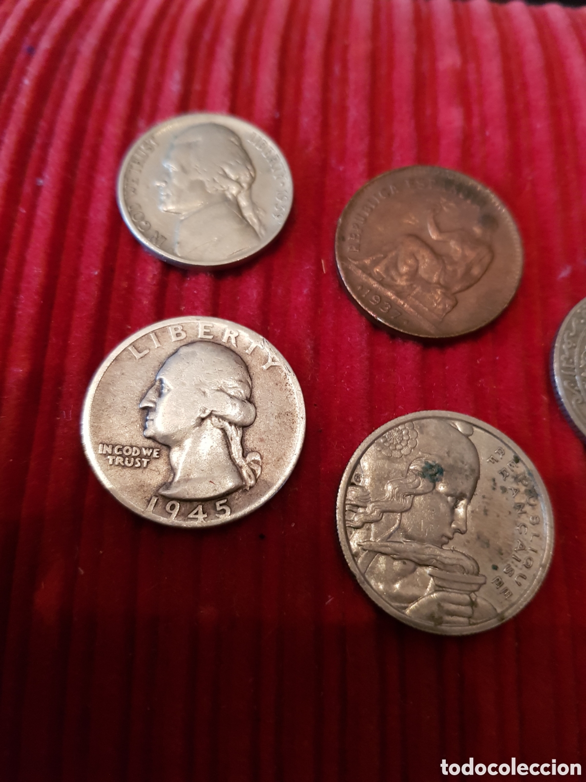 Monedas antiguas: LOTE DE 5 ANTIGUAS MONEDAS - Foto 2