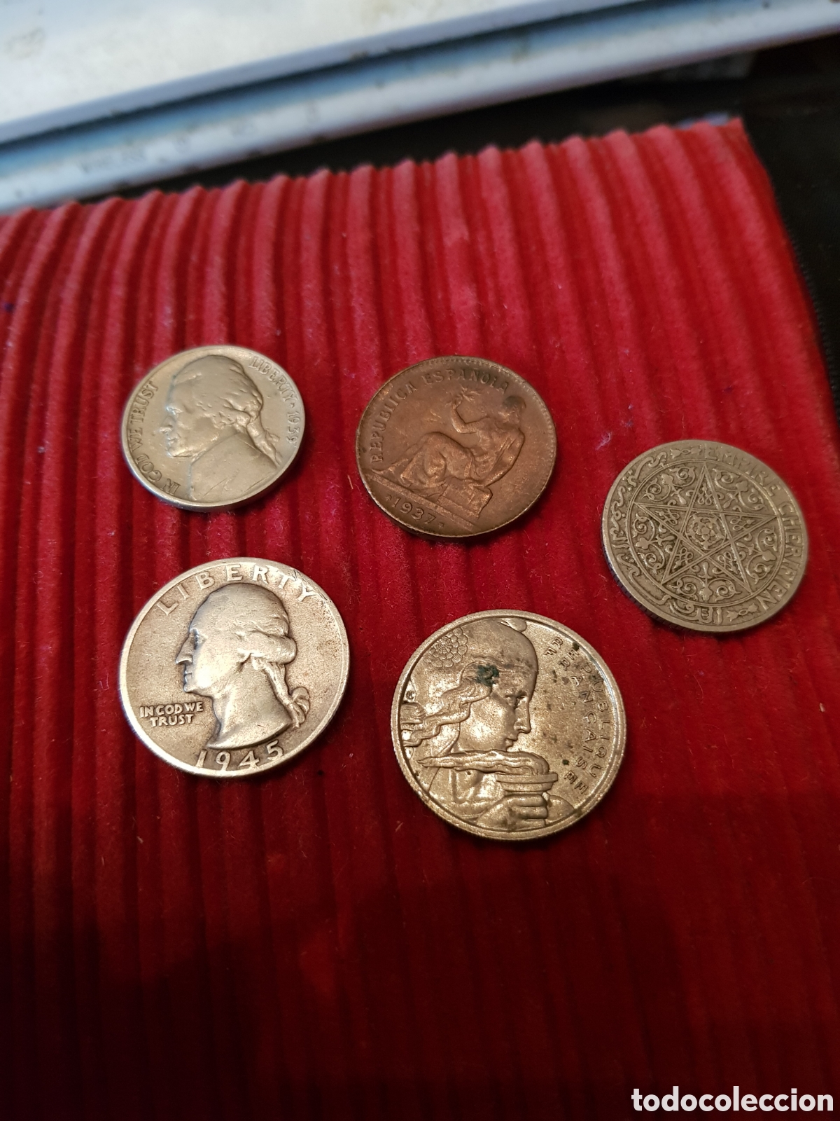 Monedas antiguas: LOTE DE 5 ANTIGUAS MONEDAS - Foto 1
