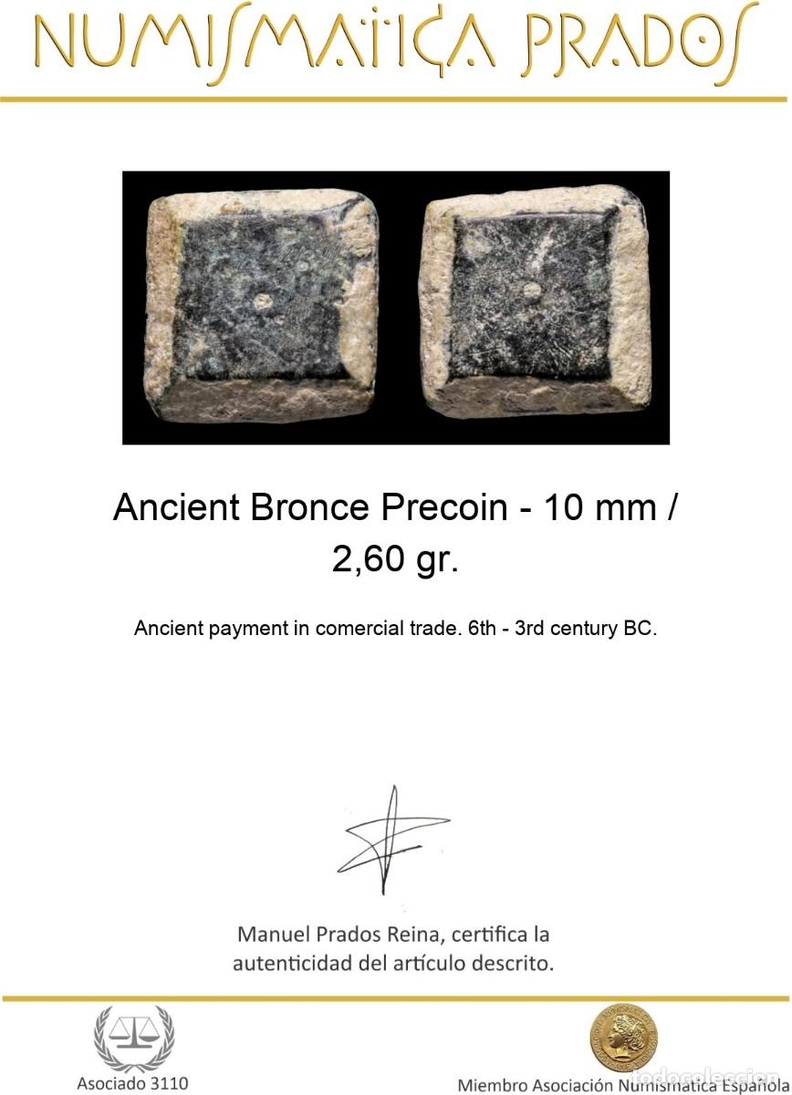 Monedas antiguas: Ancient Bronce Precoin - 10 mm / 2,60 gr. - Foto 2