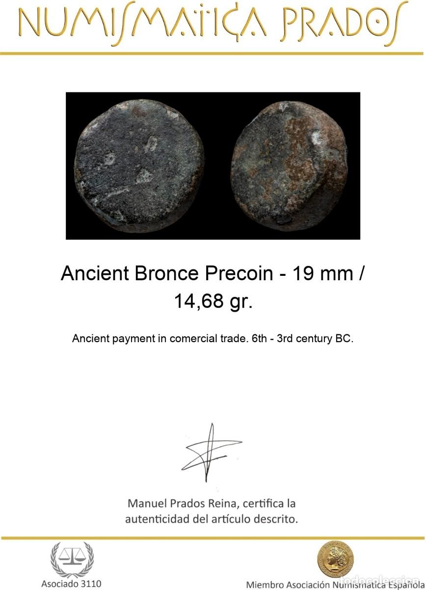 Monedas antiguas: Ancient Bronce Precoin - 19 mm / 14,68 gr. - Foto 2