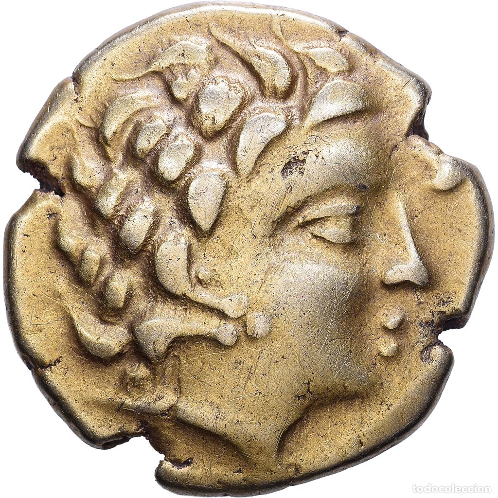 Monedas antiguas: [#982594] Gaul, Aulerci Cenomani, Stater, 2nd century BC, Oro, MBC+, Delestr&eacute;e:2150