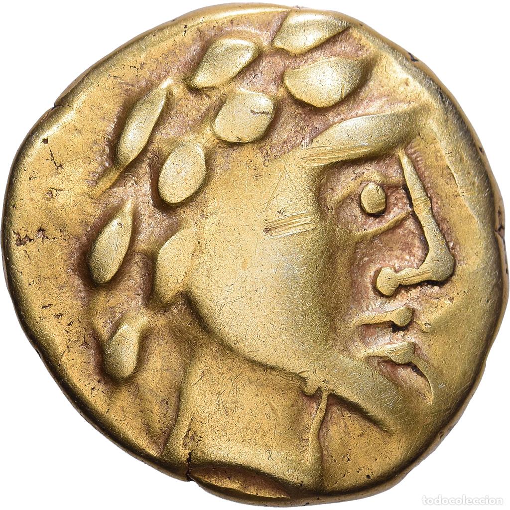 Monedas antiguas: [#982597] Gaul, Carnutes, Hemistater, ca. 40-20 BC, Electro, MBC, Delestr&eacute;e:2566var