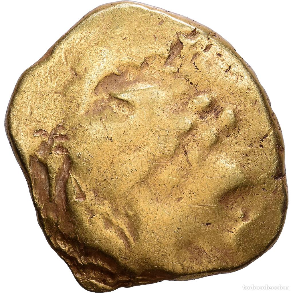 Monedas antiguas: [#1548024] Gaul, Ambiani, Stater, 100-50 BC, Amiens, Oro, BC+, Delestr&eacute;e:158