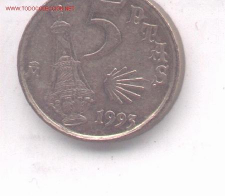 Monedas con errores: 3-52. Espa&ntilde;a Errores. 5 ptas 1993 - Foto 1