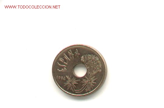 Monedas con errores: 3-11. Errores 25 ptas 1994. rayas en Espa&ntilde;a - Foto 1