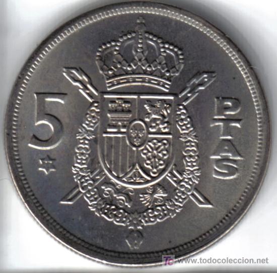 Monedas con errores: ESPA&Ntilde;A 5 PESETAS 1975 * 77 TILDE &Ntilde; FLOJA - Foto 2