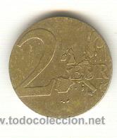 Monedas con errores: CENTRO DE UNA MONEDA DE DOS EUROS IRLANDA - Foto 1