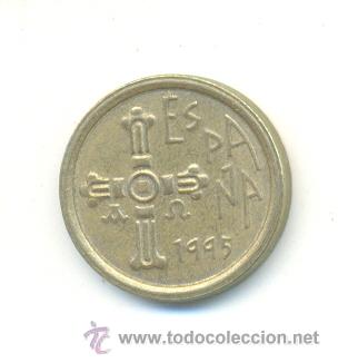 Monedas con errores: 3-149. Moneda Error. 5 ptas. 1995. Cuernecillo en E de Espa&ntilde;a - Foto 1