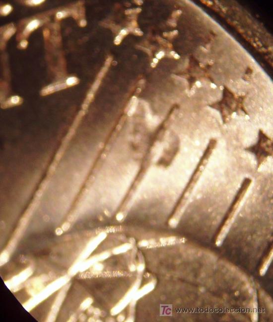 Monedas con errores: ESPA&Ntilde;A 2 CENTIMOS 2008. EXCESO DE METAL EN EL CU&Ntilde;O. SIN CIRCULAR - Foto 1