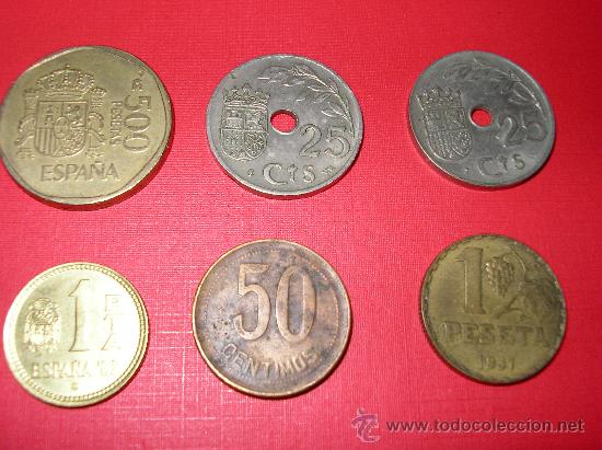 Monedas con errores: LOTE DE 6 MONEDAS - Foto 2