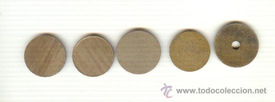 Monedas con errores: LOTE DE CINCO COSPELES SIN ACU&Ntilde;AR 24 A 26 MM. APROXIMADAMENTE. - Foto 1