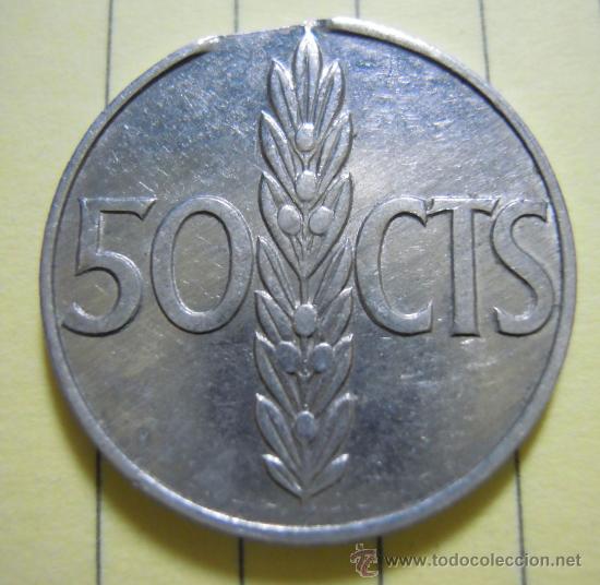 Monedas con errores: moneda de 50 centimos de 1966 segmentada - Foto 2