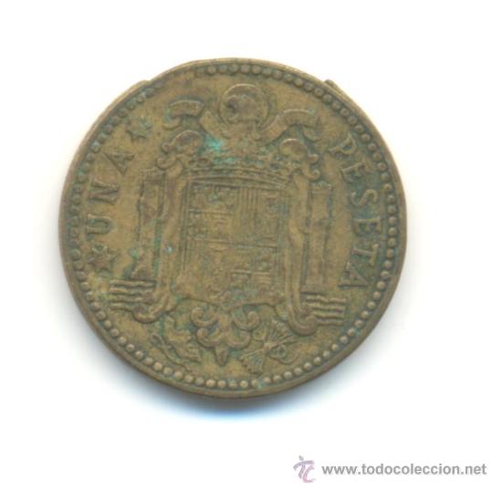 Monedas con errores: ERROR PESETA 1963 *1963 FALLO DE ACU&Ntilde;ACI&Oacute;N EN EL CANTO - Foto 2