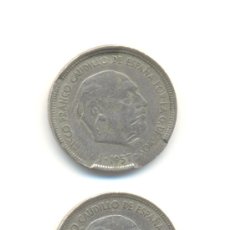 Monedas con errores: 18- BARATO LOTE ERRORES EN CUATRO MONEDAS DE CINCO PESETAS DE 1957.