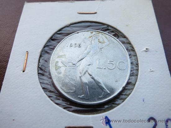 Monedas con errores: moneda de 50 liras defecto metal - Foto 2
